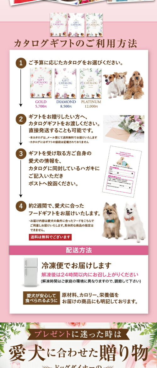 犬用 カタログギフト ゴールド 6380円 プレゼント ギフト お祝いに最適なギフトカタログ Gift4500 犬のご飯とケーキのドッグダイナー 通販 Yahoo ショッピング