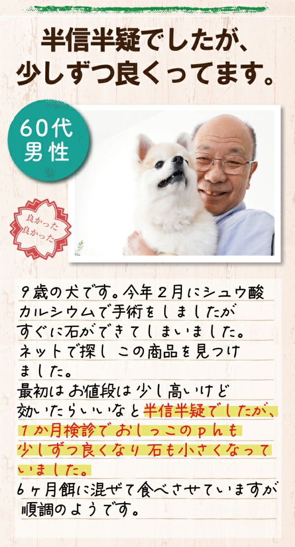犬・猫の尿路結石・結石をサポート 無添加　サプリ