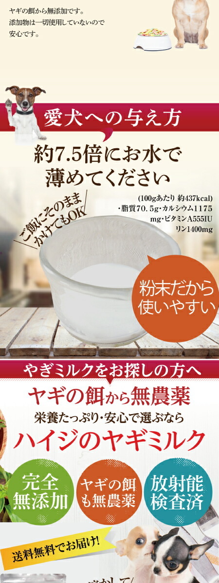 犬 猫 ペット用 ヤギミルク ハイジの ヤギミルクパウダー 無添加 天然 送料無料 S 犬のご飯とケーキのドッグダイナー 通販 Yahoo ショッピング