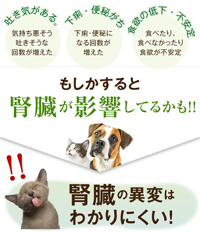 犬・猫・ペットの腎臓・腎臓病のサポート 無添加 サプリ