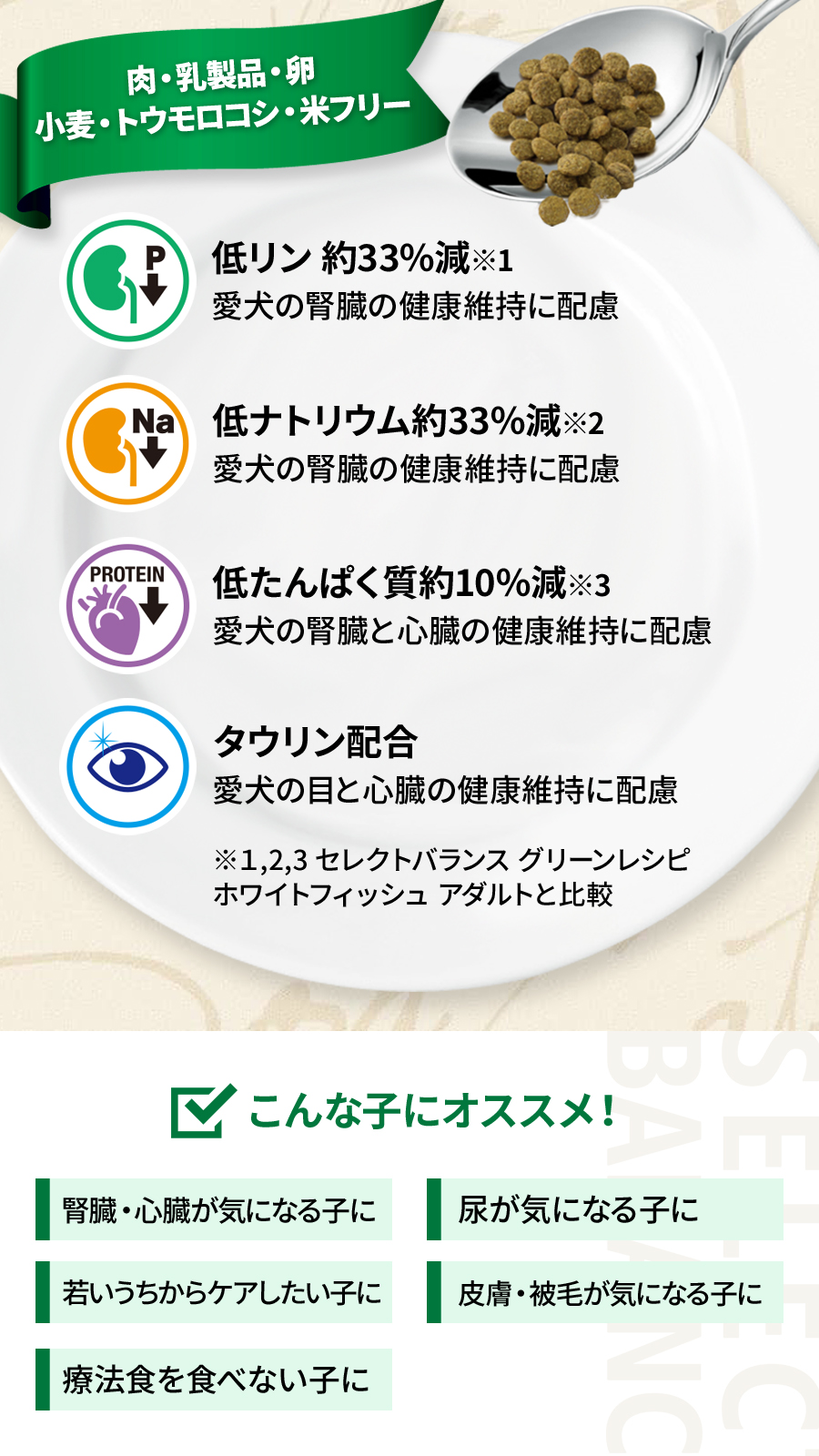 SELECT BALANCE セレクトバランス ケアレシピ 腎臓・心臓の健康維持