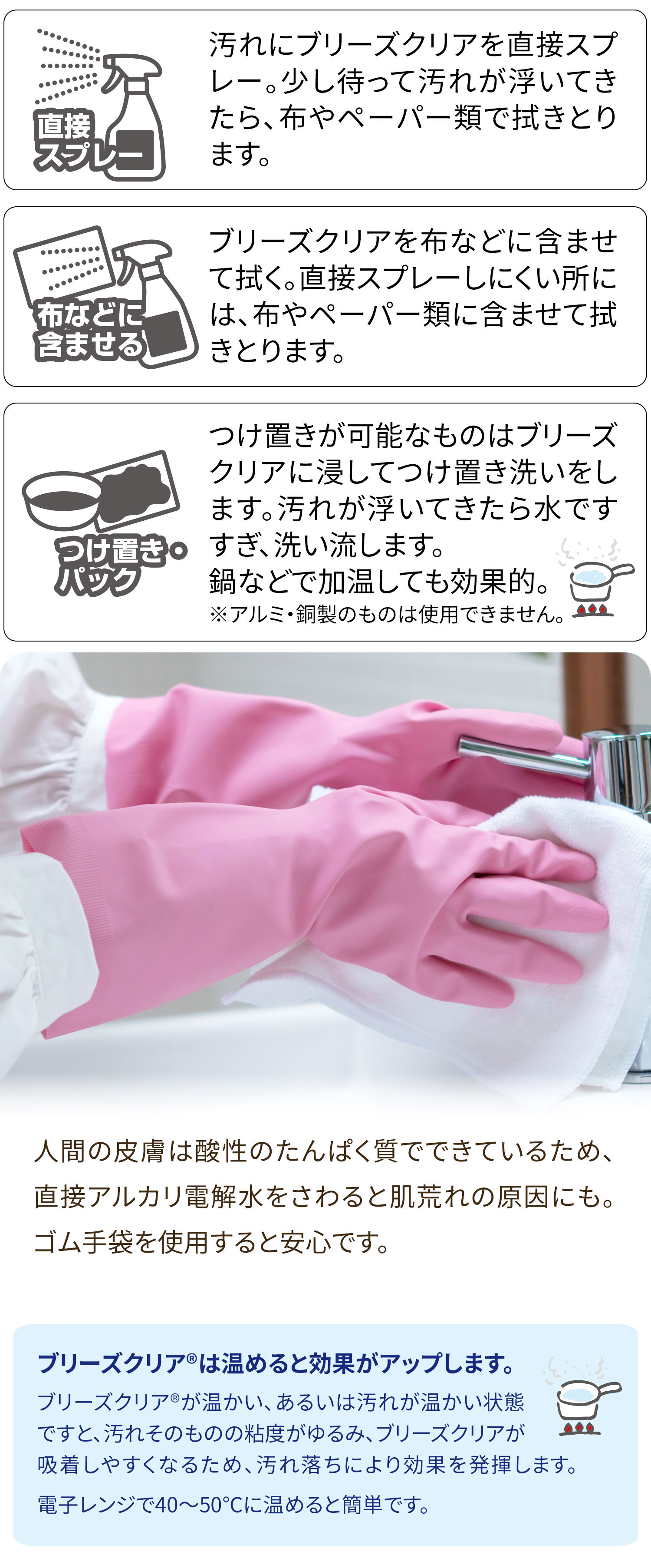 pH13.2 ブリーズクリアの使い方