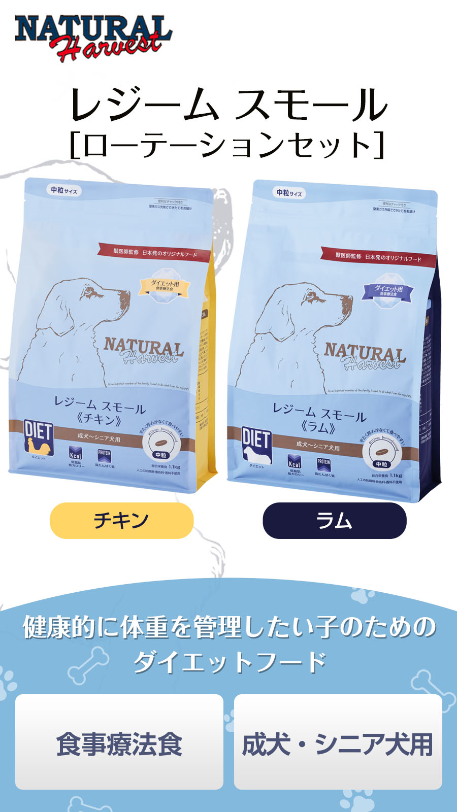 ナチュラルハーベスト レジーム スモール1.1kg x7袋 ナチュラルハーベスト レジーム スモール チキン 1袋[1.1kg