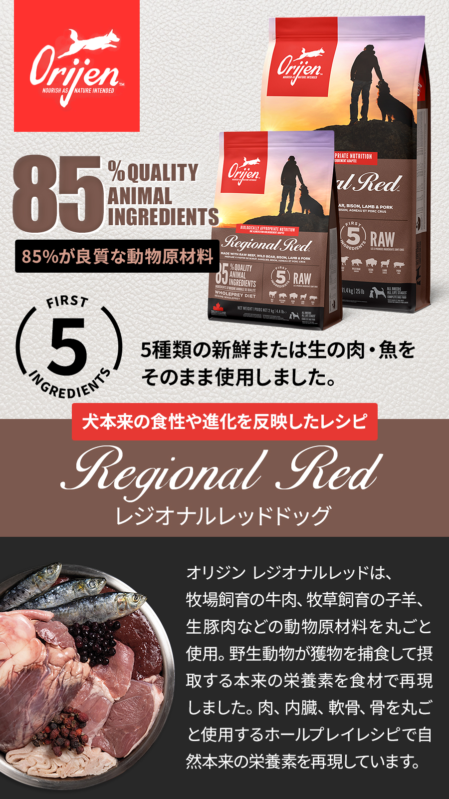 選べるプレゼント付き)オリジン レジオナルレッド ドッグ 11.4kg 選べるプレゼント付き)オリジン レジオナルレッド ドッグ 11.4kg