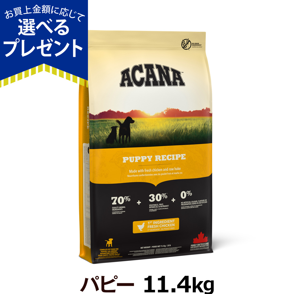 Yahoo! Yahoo!ショッピング(ヤフー ショッピング)（選べるプレゼント付き）アカナ ACANA パピーレシピ 11.4kg 子犬 中型犬 チキン