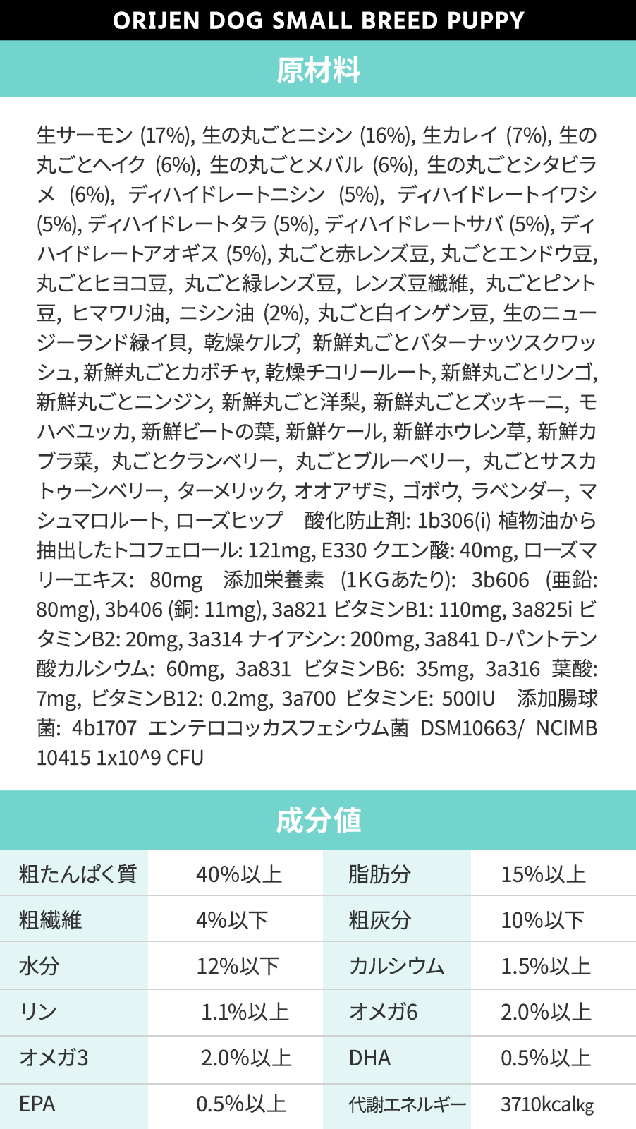 ORIJEN（オリジン） スモールブリード マリンフィッシュ 1.8kg