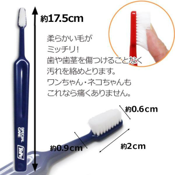 TePe テペ 歯ブラシ スペシャルケア コンパクトブルー×1本 犬 歯磨き