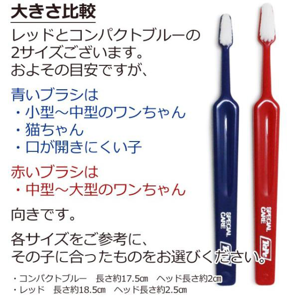 TePe テペ 歯ブラシ スペシャルケア コンパクトブルー×1本 犬 歯磨き