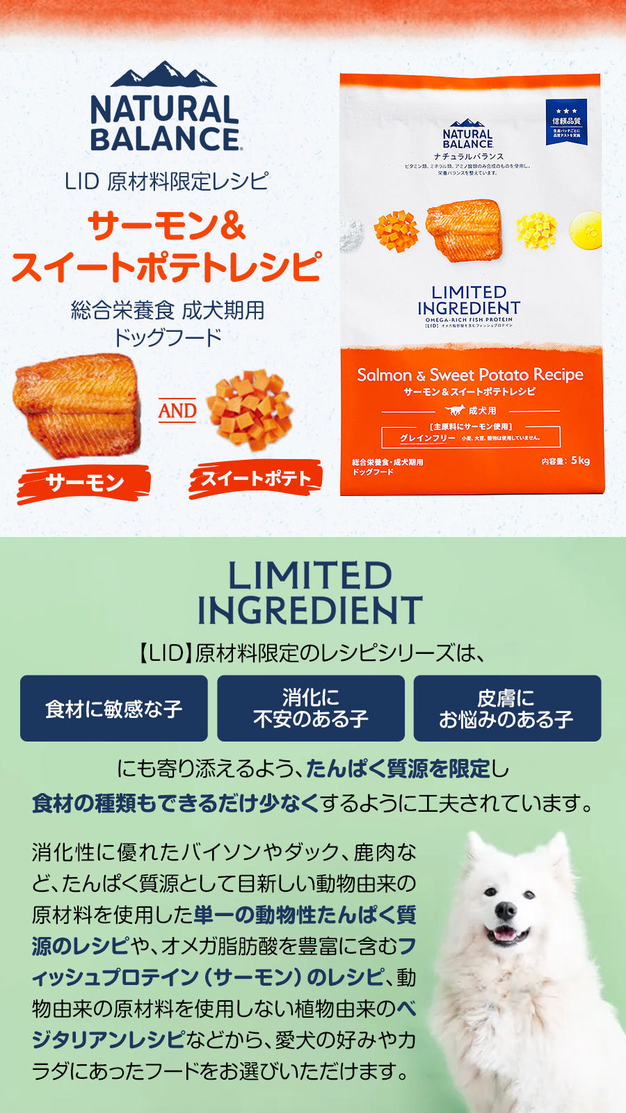 Natural Balance（ナチュラルバランス） LID グレインフリー 成犬用