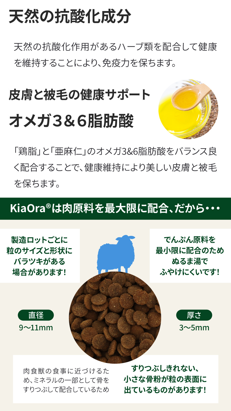 Kia Ora（キアオラ） ドッグフード ラム＆レバー 2.5kg＋お試し国産お