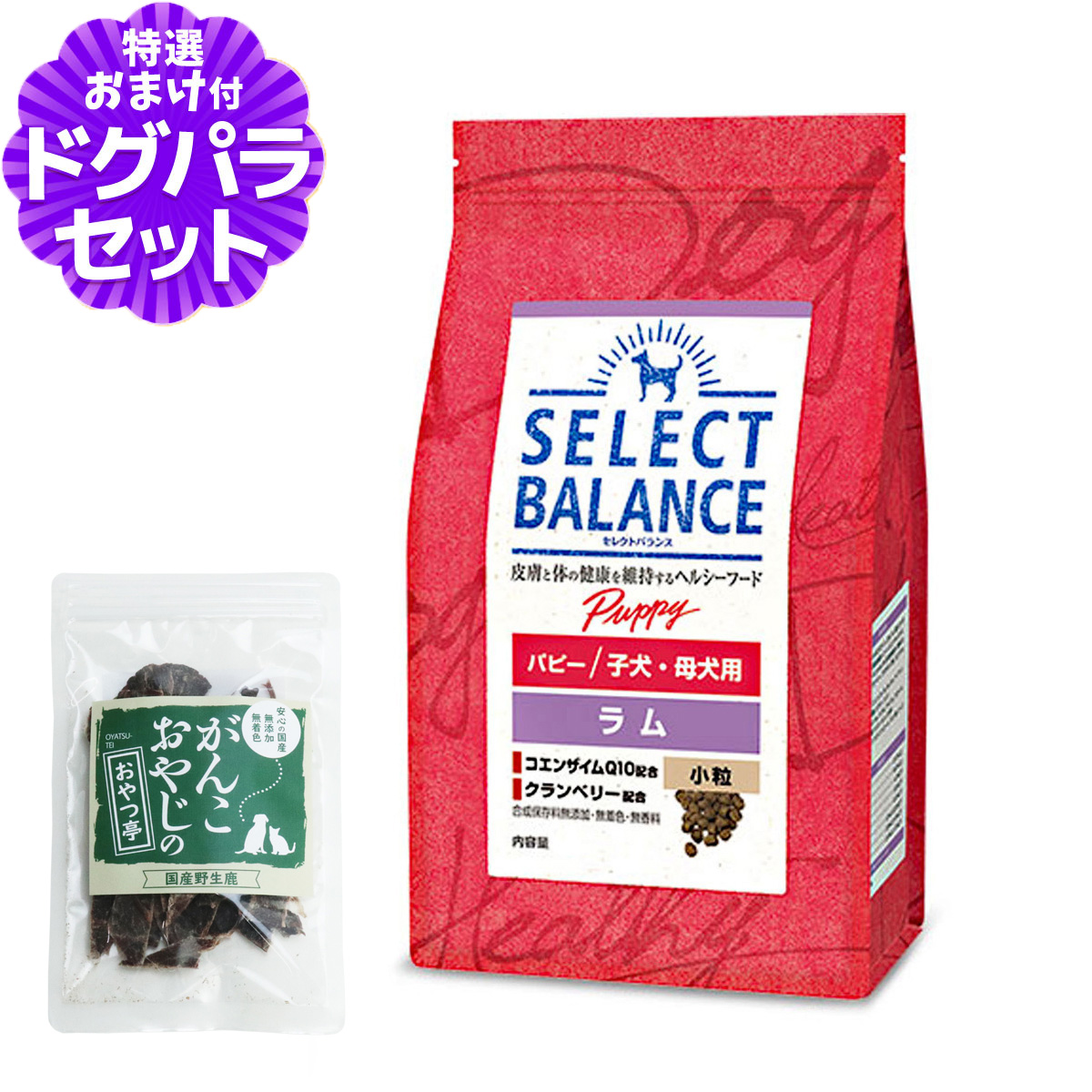 Yahoo! Yahoo!ショッピング(ヤフー ショッピング)セレクトバランス パピー ラム小粒 3kg ＋国産鹿肉ジャーキー（お試しサイズ） 幼犬 ラム 羊 コエンザイムQ10