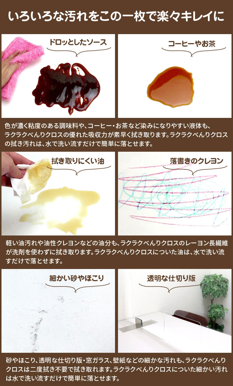 醤油・ソース等の汚れに