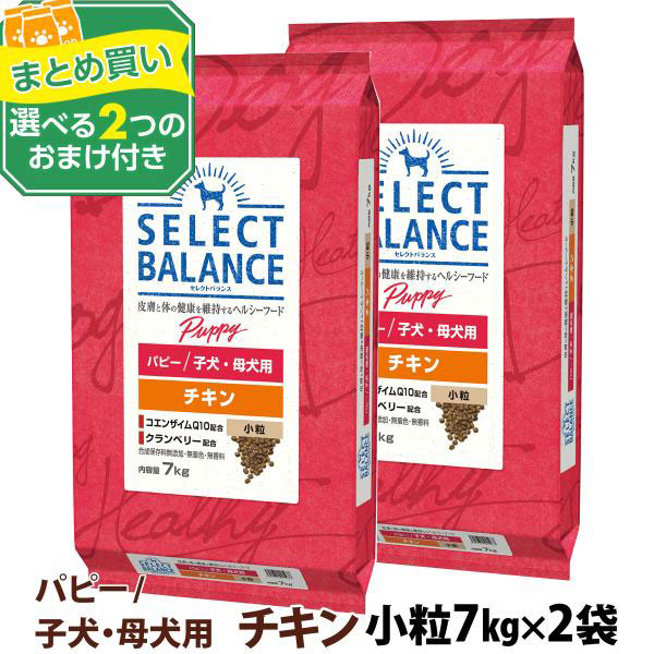 セレクトバランス パピーチキン 小粒 7kg 2袋 SELECT BALANCE セレクトバランス パピー チキン小粒 7kg×2個＋