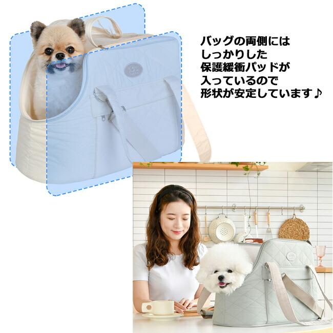 ちーころ ベージュ キルティングキャリーバッグ オルチ キルティング