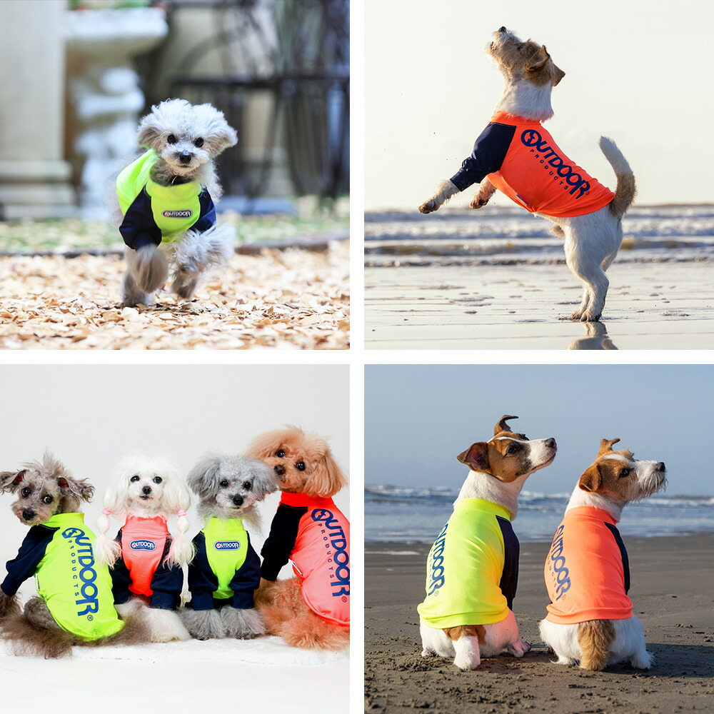 ペット 犬服 OUTDOOR アウトドア ラッシュガード 長袖Ｔ 犬 ペット 犬 いぬ 春 夏 ペットウェア ミニチュアダックス 機能 話題 犬服、アクセサリー 