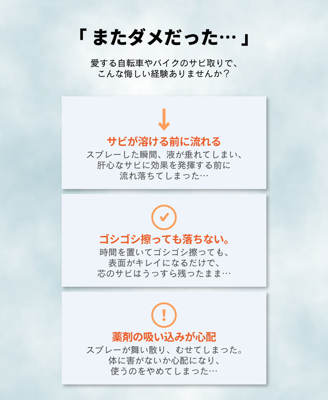 サビのお悩み