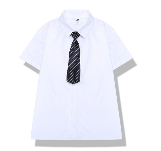 半袖 ネクタイシャツ ワンピース レディース 韓国 原宿系 オルチャン
