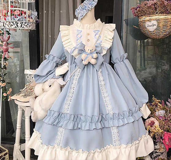 ロリータファッション ワンピース レディース ゴスロリ くま LOLITA