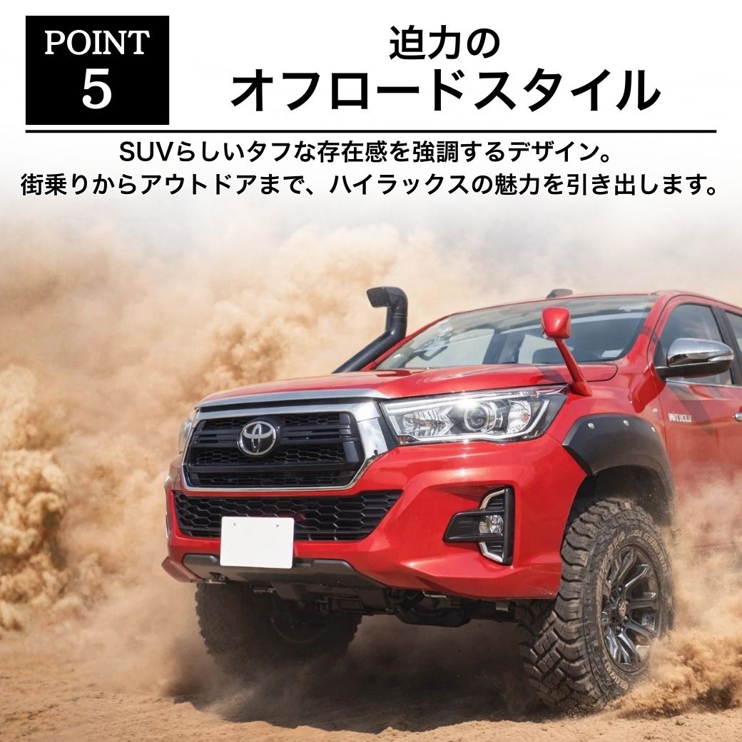 ハイラックス GI☆GEAR ROCCOルック フロントバンパー＆グリル セット