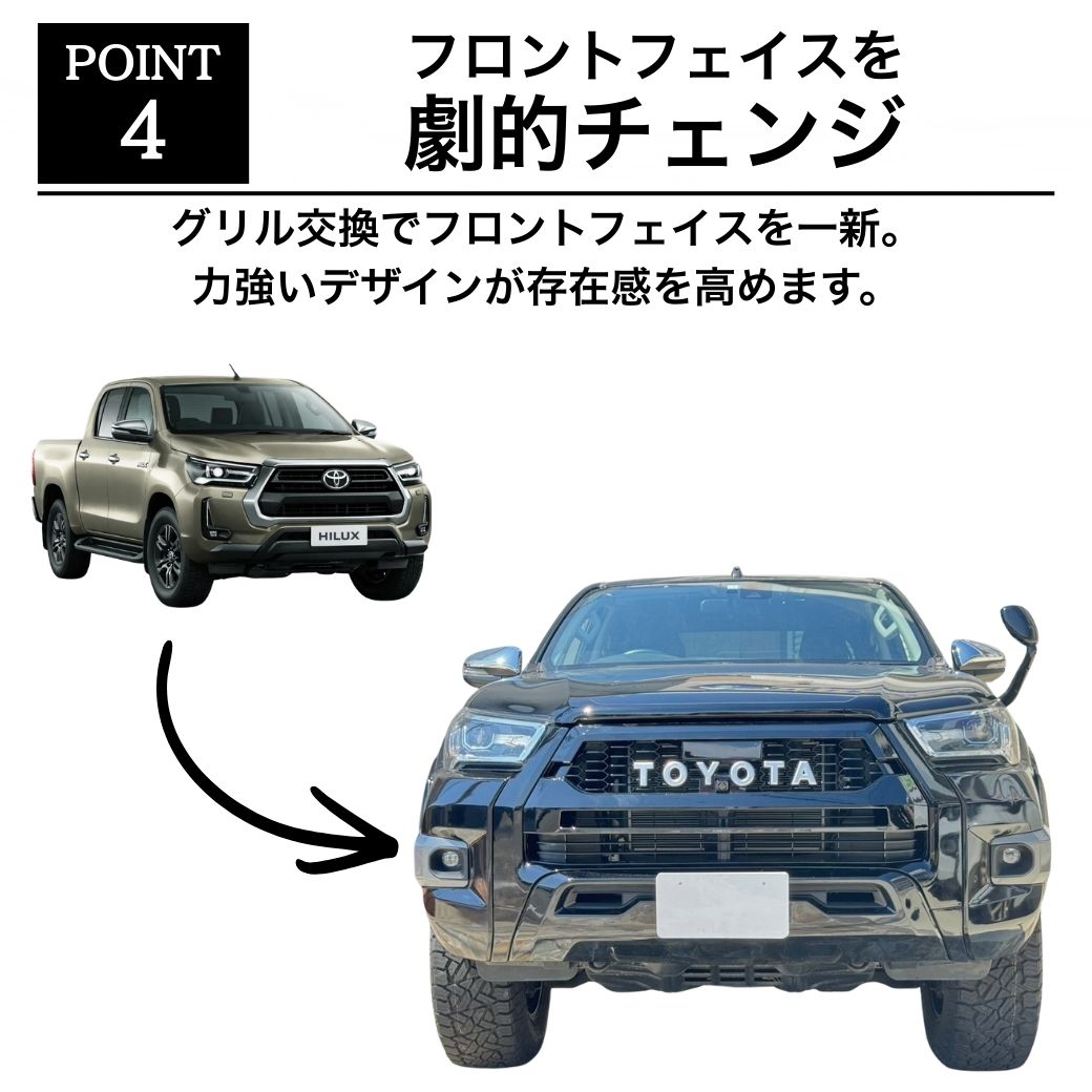 GI☆GEAR GRスポーツ仕様 TOYOTAレターフロントグリル (ROCCOバンパー