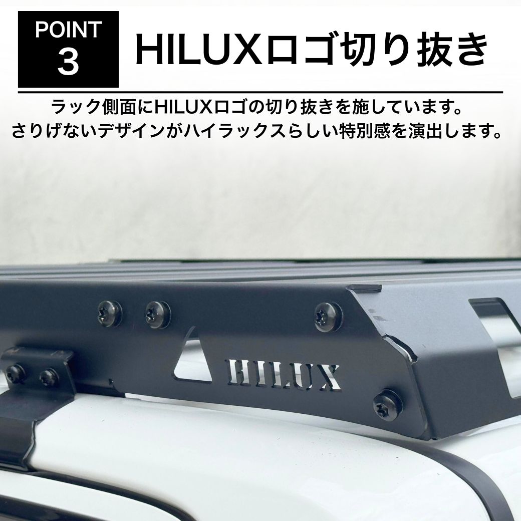ハイラックス GI☆GEAR フラットルーフラック アルミ製 TOYOTA GUN125