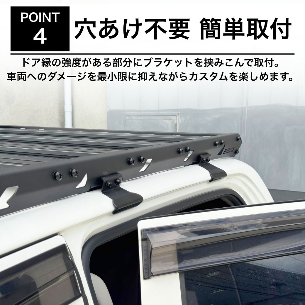 ハイラックス GI☆GEAR フラットルーフラック アルミ製 TOYOTA GUN125