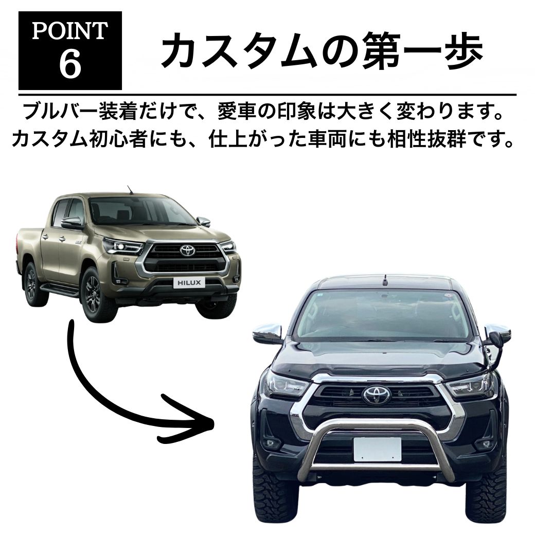 ハイラックスGUN125 ブルバー ハイラックス GI☆GEAR ブルバー ブッシュバー バンパーガード TOYOTA