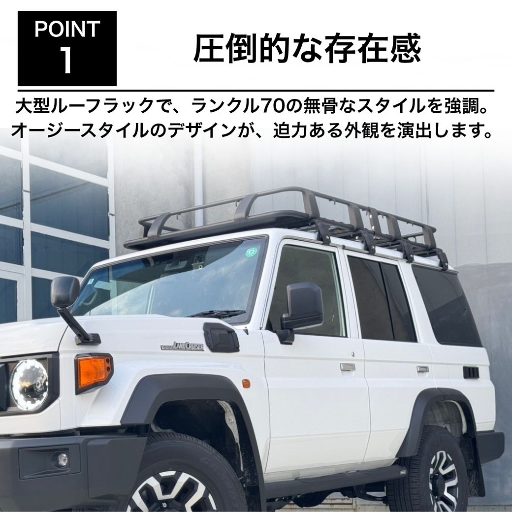 GI☆GEAR ジーアイ・ギア] 組立式 ロングタイプ ルーフラック アルミ製