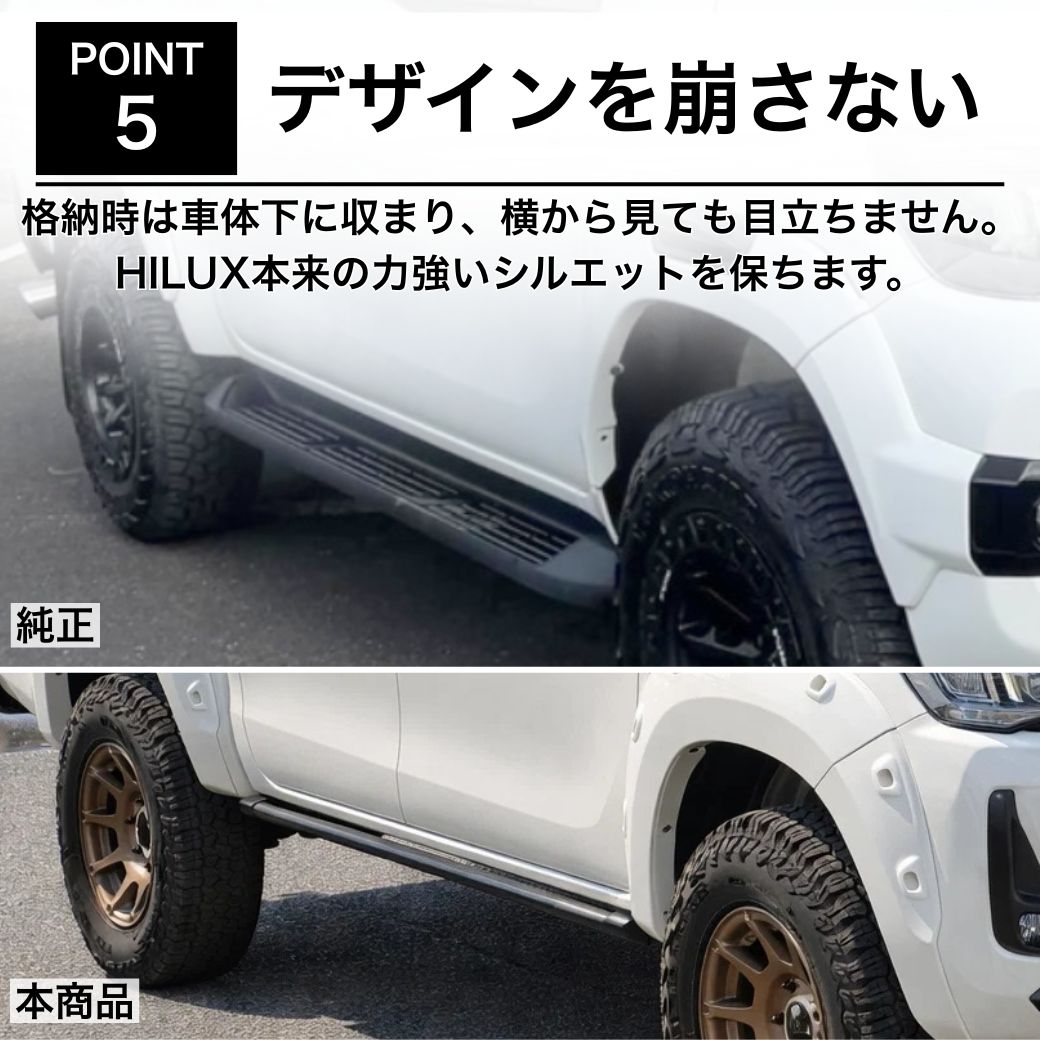 GI☆GEAR 電動サイドステップ オートステップ TOYOTA ハイラックス