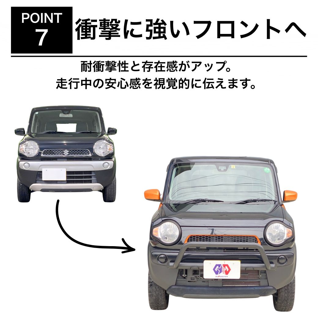 ハスラー GI☆GEAR ブルバー バンパーガード グリルガード 一台分