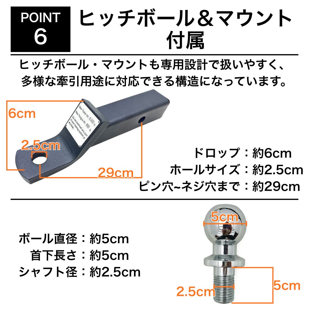 ジムニー [GI☆GEAR社製] 2インチ角ヒッチメンバー ヒッチボール付き