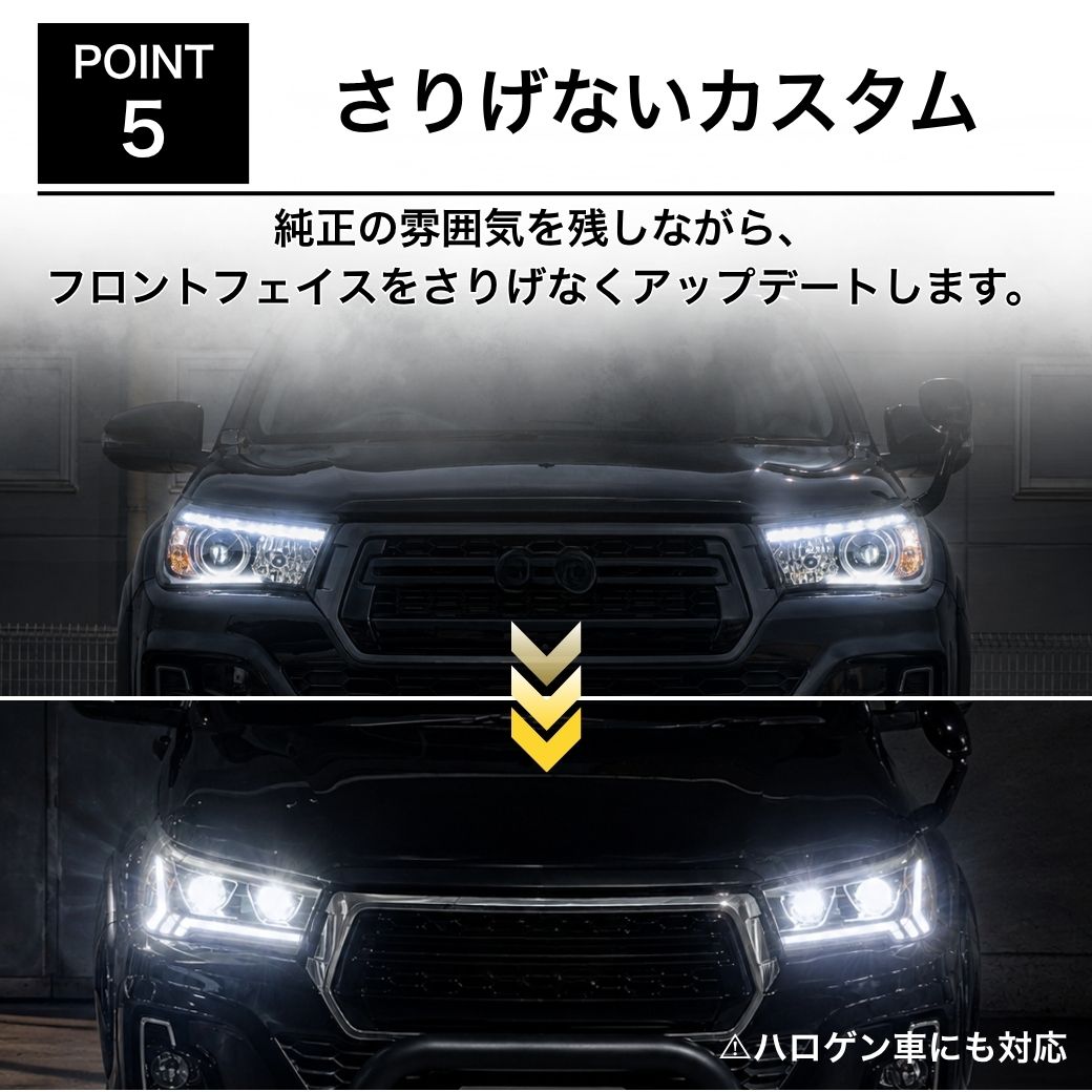GI☆GEAR] LEDヘッドライト シーケンシャルウインカー HILUX