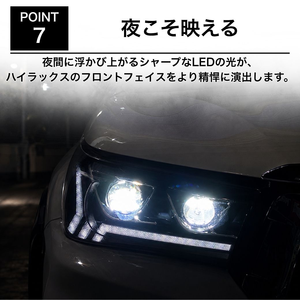 GI☆GEAR] LEDヘッドライト シーケンシャルウインカー HILUX