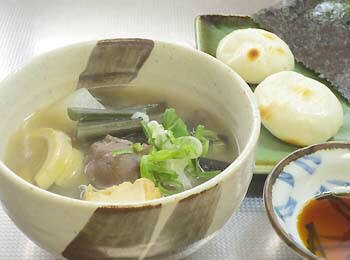 焼き丸餅と納豆汁