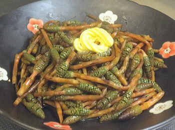 つくしバター炒