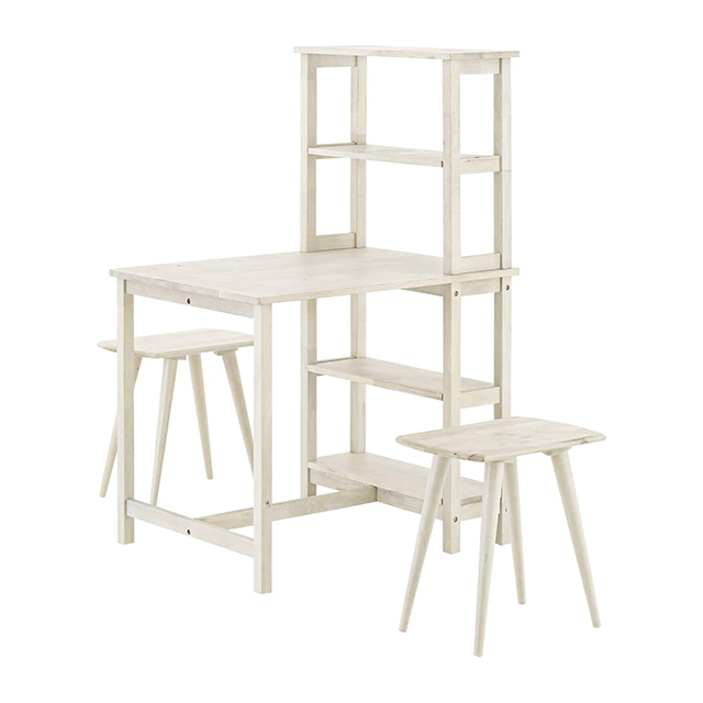 デスク チェア セット 幅89cm 収納付き パソコンデスク 北欧 おしゃれ テレワーク 在宅勤務 学習机 PCデスク 収納付き ラック付き | MODERN DECO | 02