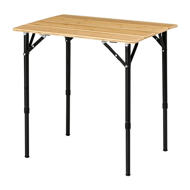 アウトドアテーブル 木製 軽量 バンブーテーブル 竹 ナチュラル シンプル アウトドア 折りたたみ ピクニック ソロキャンプ 3ヵ月保証