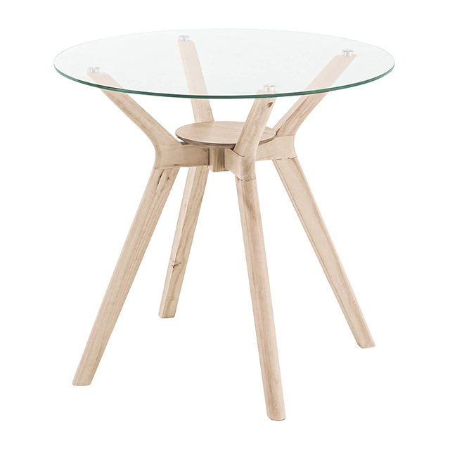 ダイニングテーブル おしゃれ ホワイトウォッシュ ガラス天板 2人用 3人用 4人用 テーブル table 木製テーブル 木製 ウッド モダンデコ | MODERN DECO | 01