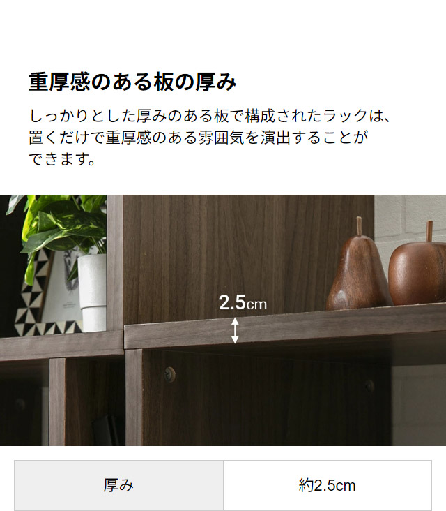 MODERN DECO ディスプレイラック 2段 幅約60cm 本棚 リビング