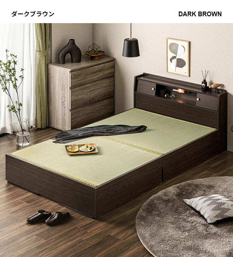 MODERN DECO（モダンデコ） 畳ベッド シングル 国産 引き出し収納 収納