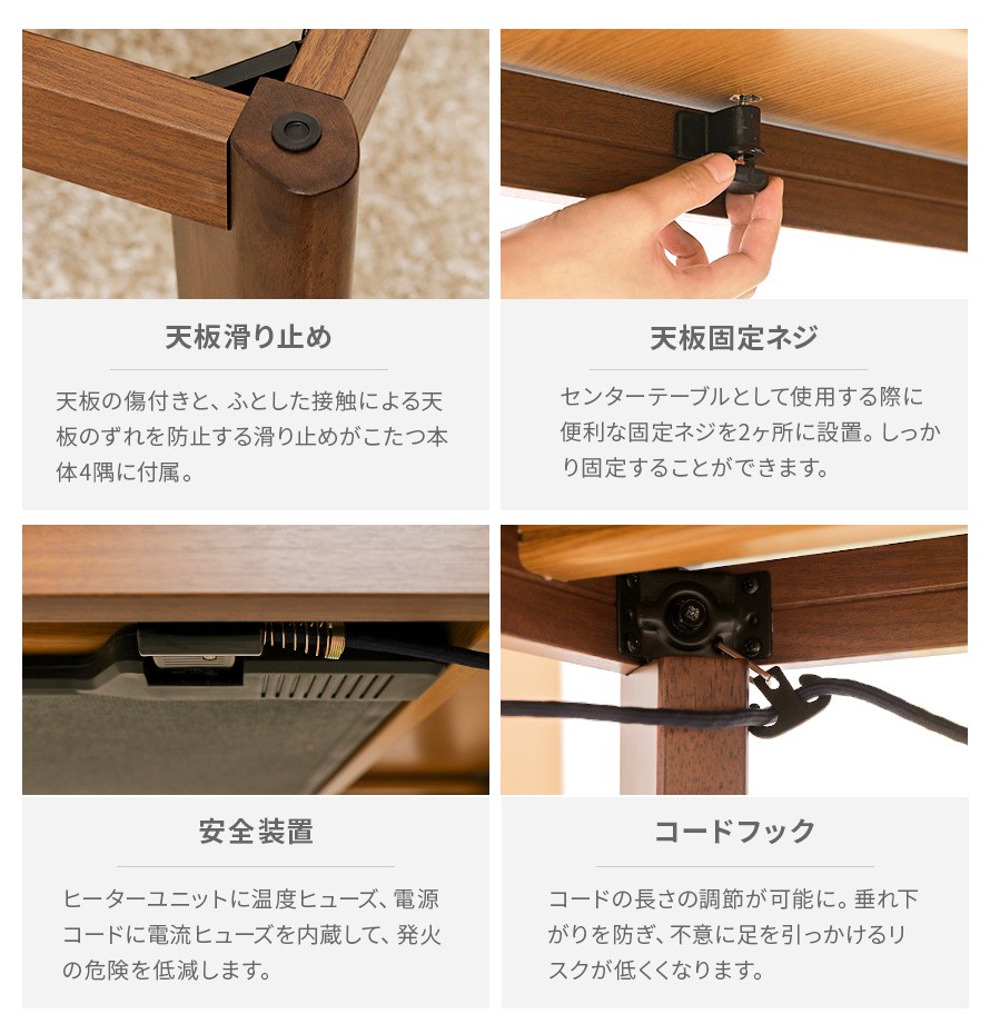 Lohaco こたつ テーブル 長方形 1 80cm おしゃれ フラットヒーター ウォールナット アンティーク ヴィンテージ 家具調 モダン ダイニング リビング キュービック グレー こたつ モダンデコ
