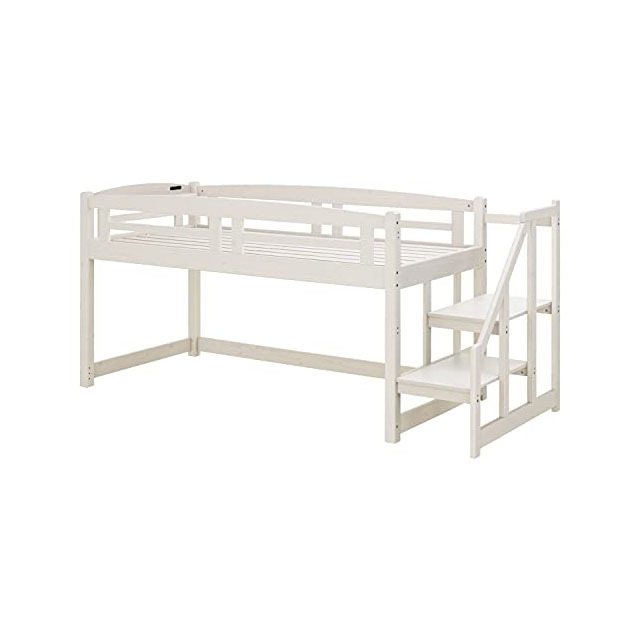 MODERN DECO（モダンデコ） ロフトベッド 子供用 ロータイプ 階段式