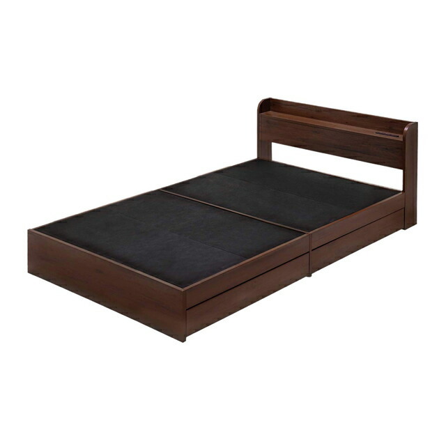 ベッド シングル ベッドフレーム コンセント付き USBポート付き 収納付き 引き出し付き ヘッドボード 木製ベッド 北欧 モダンデコ