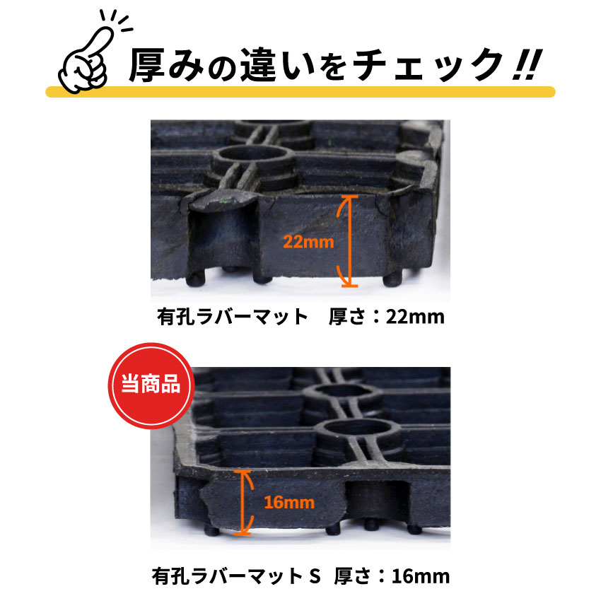 有孔ラバーマットS RM-1050S 穴あき ゴムマット 約100cmx150cmx1.6cm