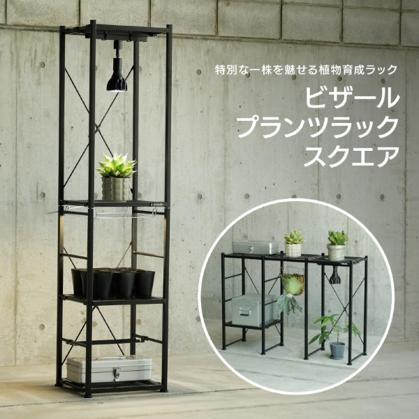 ビビラボ（BIBILAB） ビザールプランツラック スクエア LPR-350-BK