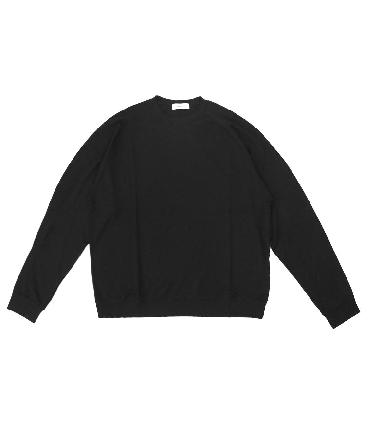 alvana アルヴァナ メンズ Tシャツ MERINO WOOL L/S SWEAT TEE SHIRTS コアブラック AFW-25029 ロンT シンプル クルーネック