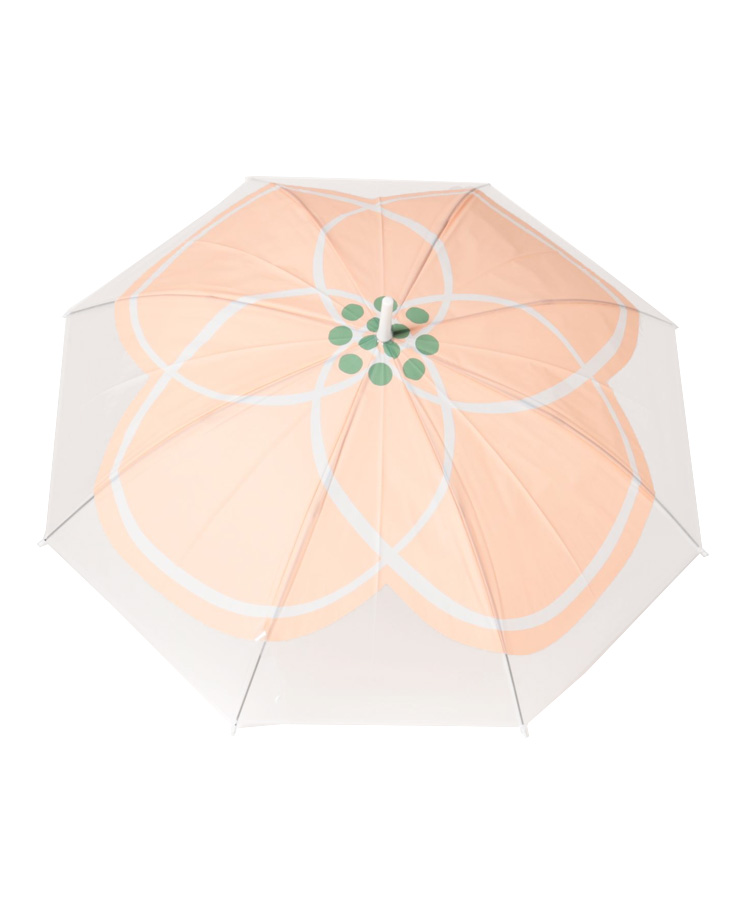 傘 ジャンプ ビニール傘 花モチーフ 半透明 雨傘 レディース かさ グラスファイバー 婦人傘 レイ...