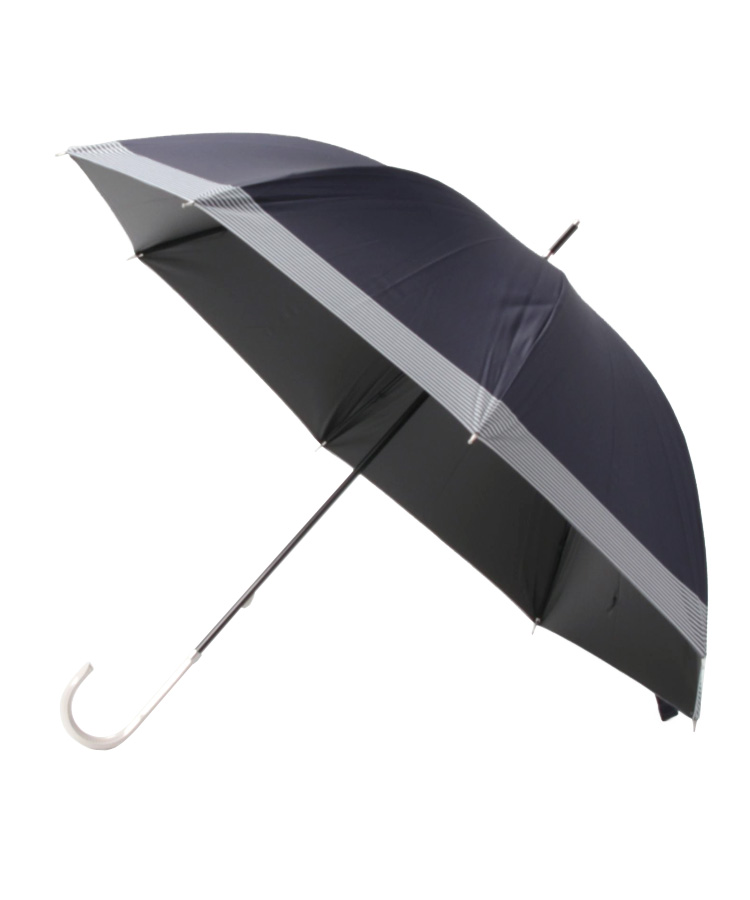 傘 日傘 晴雨兼用 裾ボーダー柄日傘 雨傘 レディース かさ 軽量 グラスファイバー 婦人傘 おしゃ...