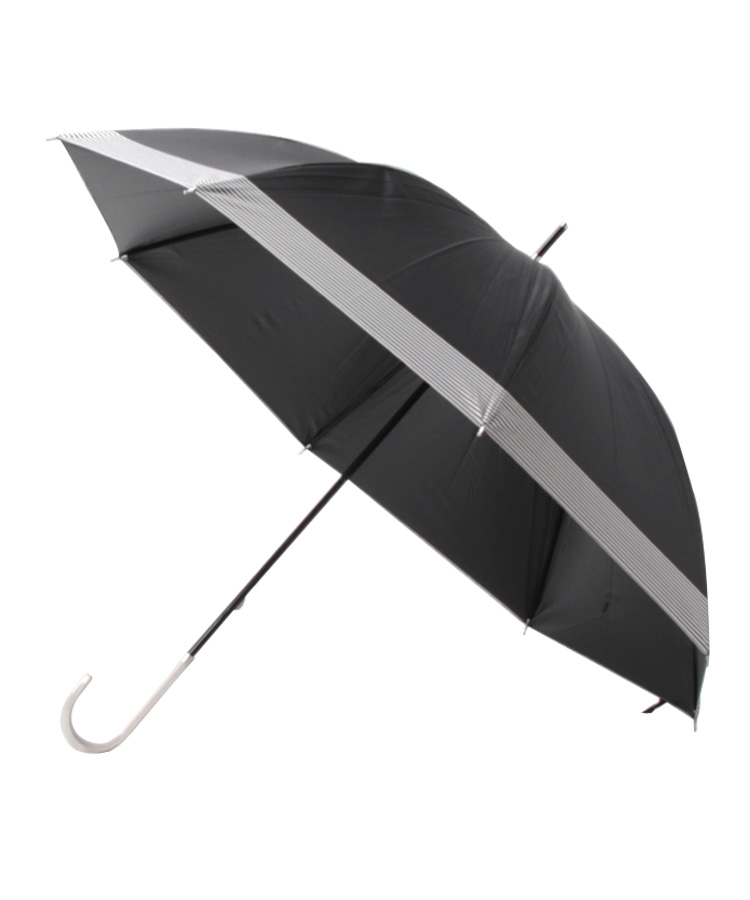 傘 日傘 晴雨兼用 裾ボーダー柄日傘 雨傘 レディース かさ 軽量 グラスファイバー 婦人傘 おしゃ...