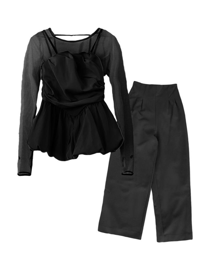 DONOBAN レディース ワンピース ドレス shirring gather setup